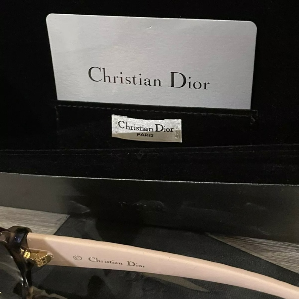 🎉HP🎉New Lady Dior Christian Dior Light Pink💖Studded 57mm Sunglasses Italy - Picture 14 of 16
